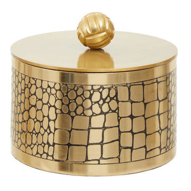 Meko Large Croc Pattern Trinket Box