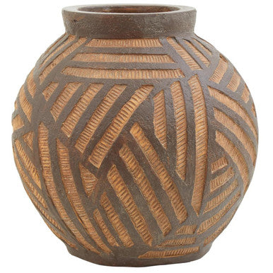Darnell Round Brown Planter