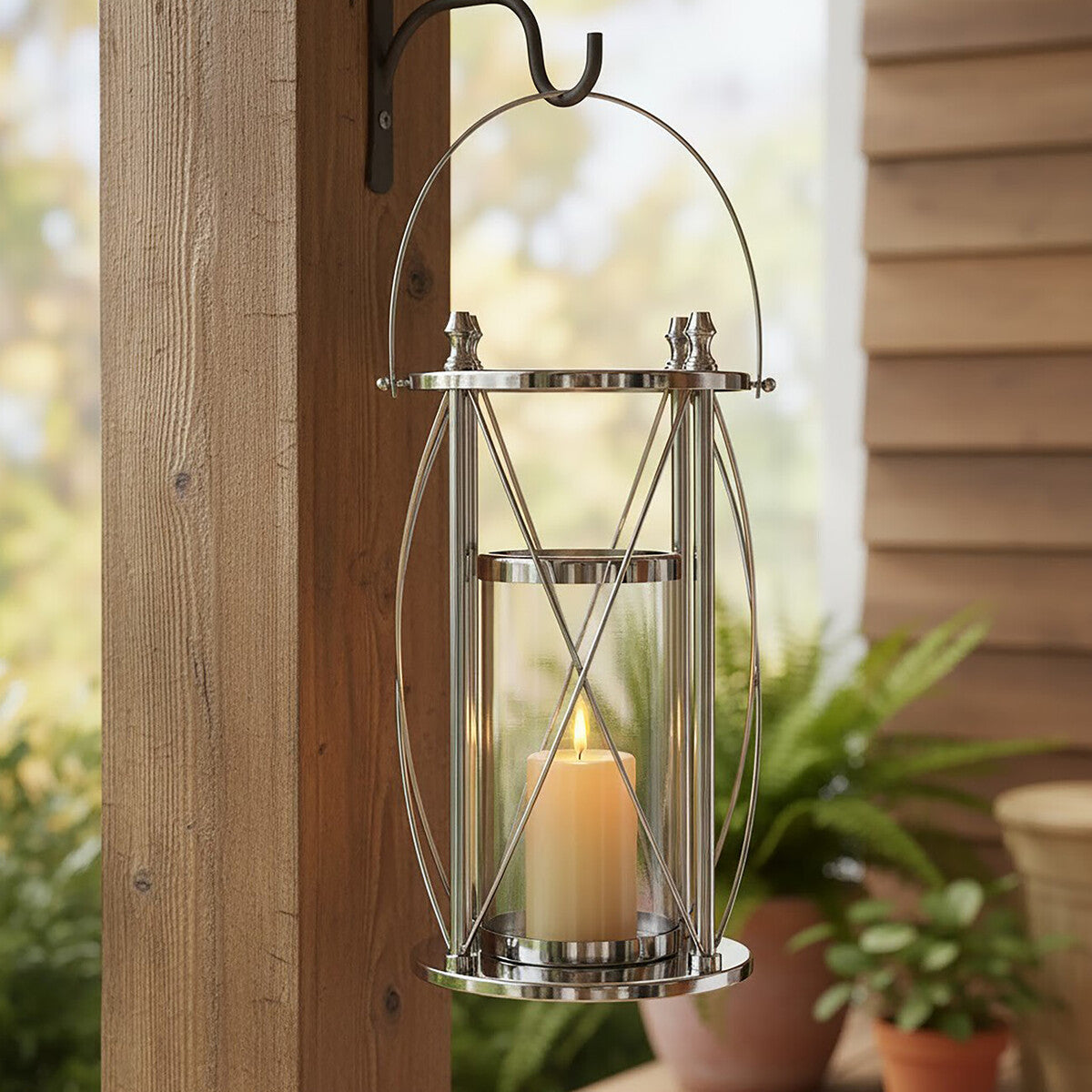Cruzar Large Silver Lantern - Image 2