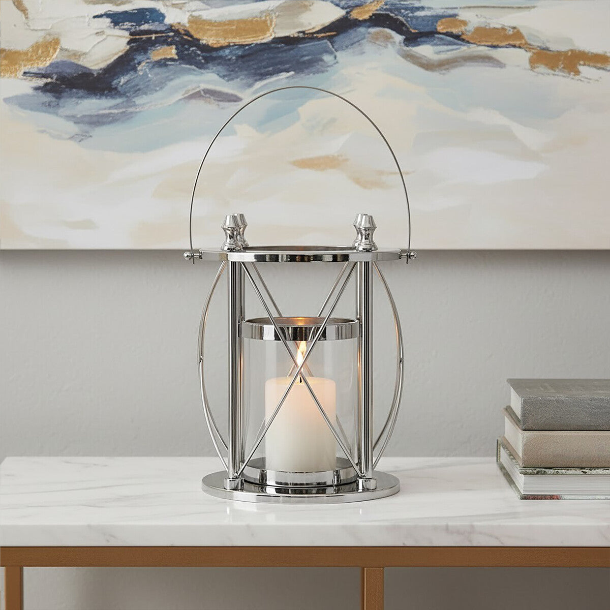 Cruzar Small Silver Lantern - Image 2