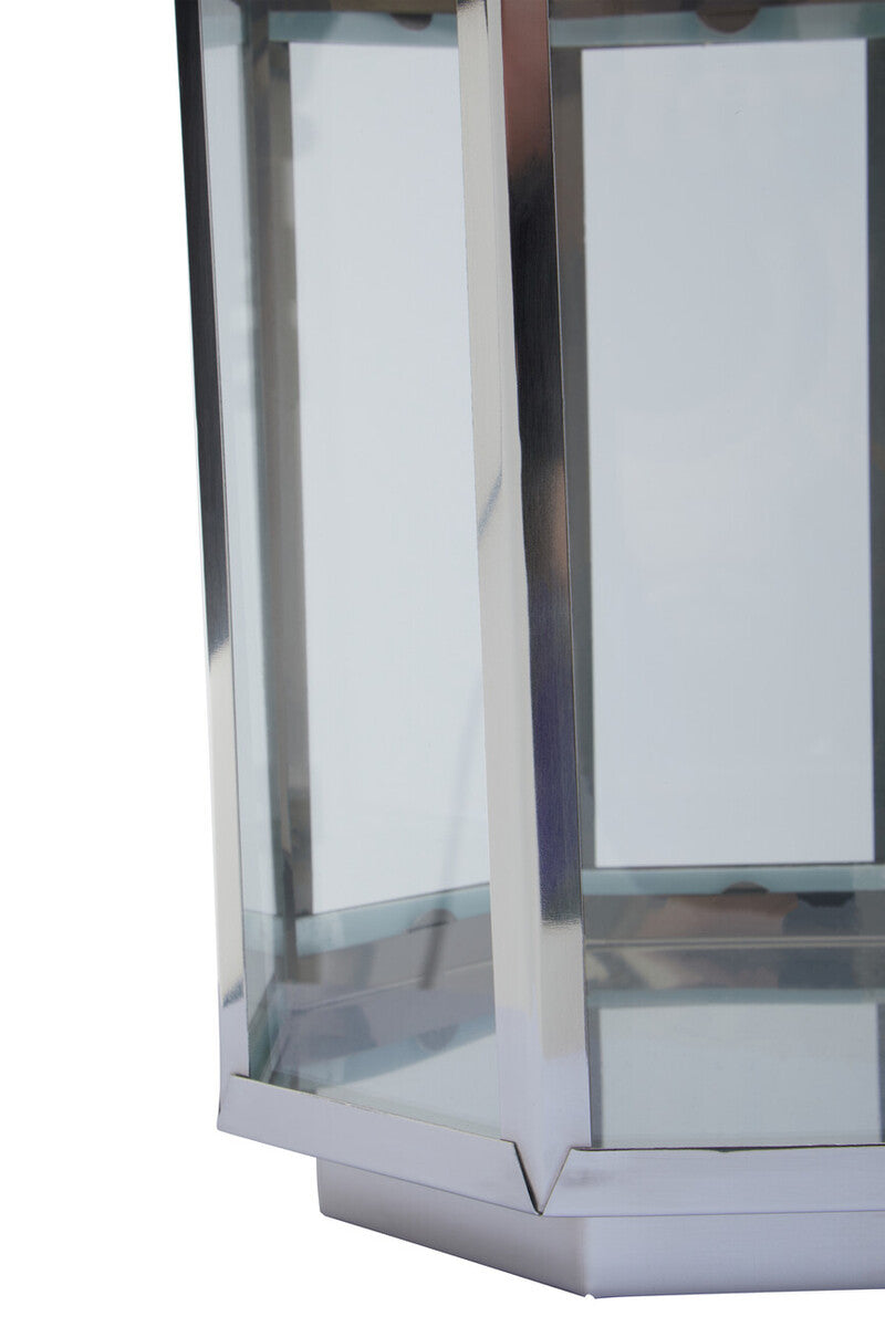 Herber Large Silver Steel Lantern