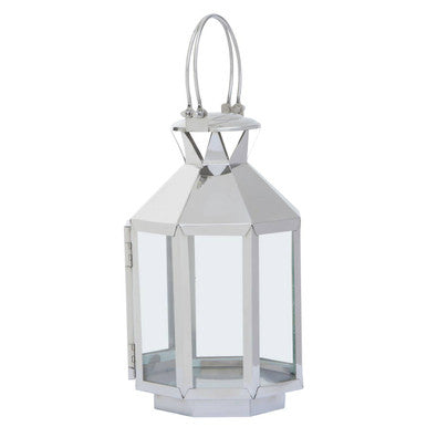 Herber Small Silver Steel Lantern - Image 3