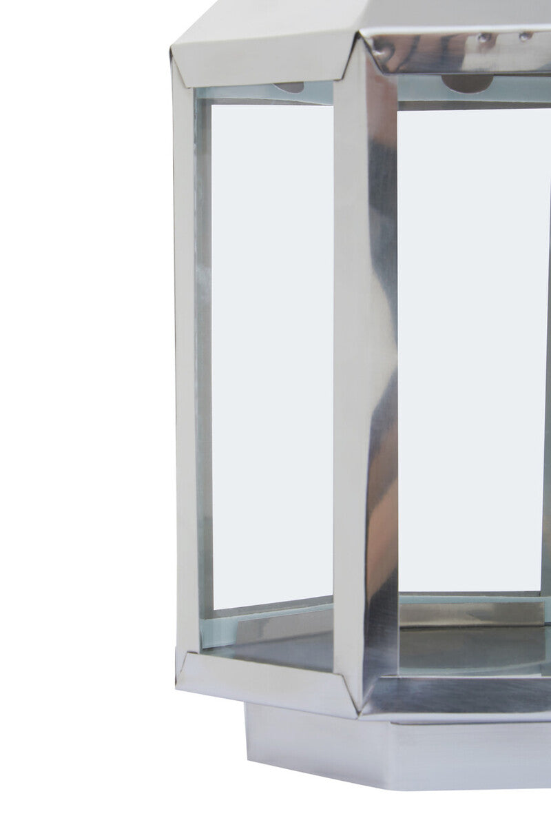 Herber Small Silver Steel Lantern