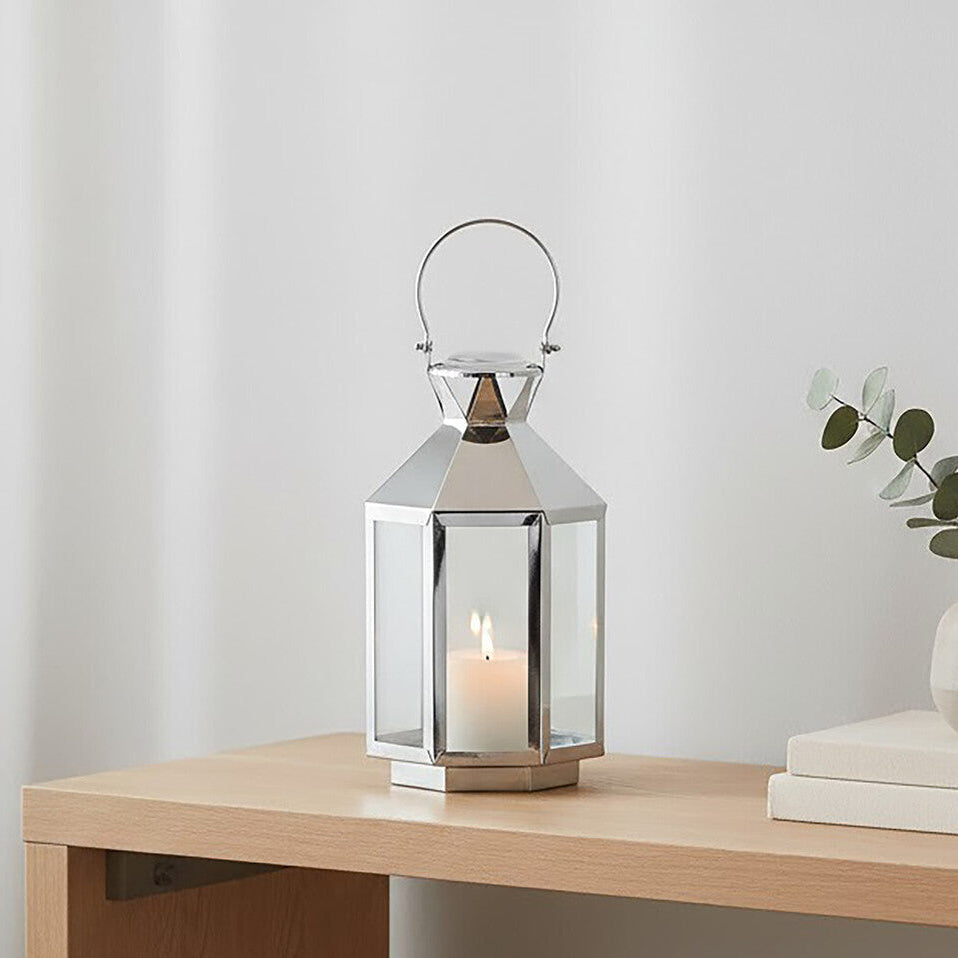 Herber Small Silver Steel Lantern - Image 4