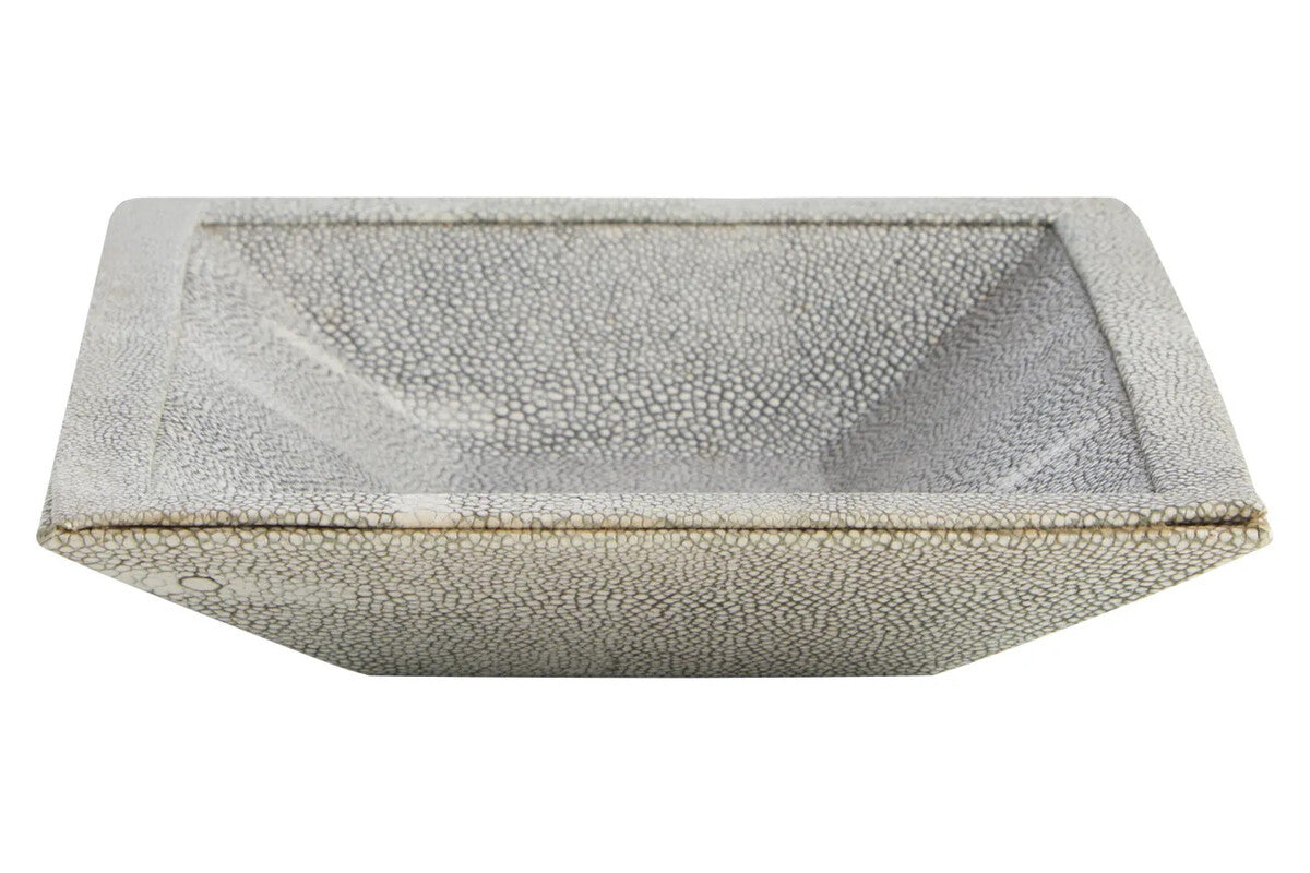 Cardona Grey Shagreen Effect Trinket Dish