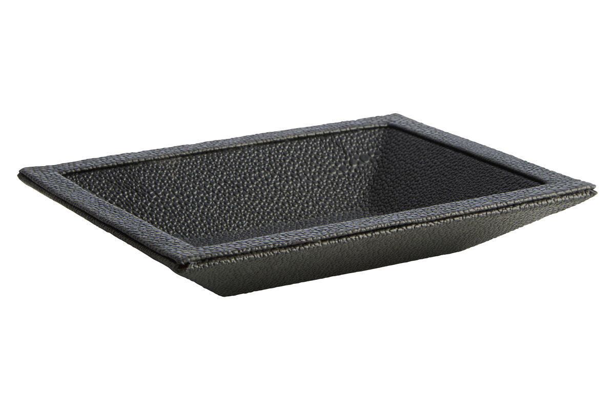 Cardona Black Shagreen Effect Trinket Dish
