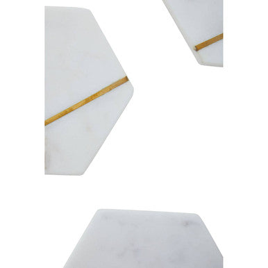 Sena Set Of Four White Marble Coasters