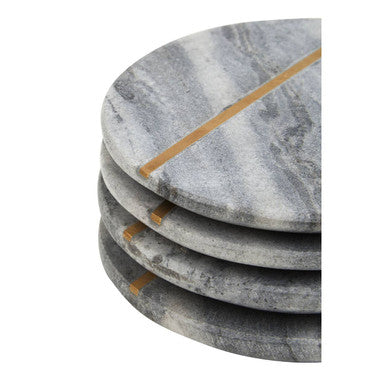 Kira Grey Marble Coasters