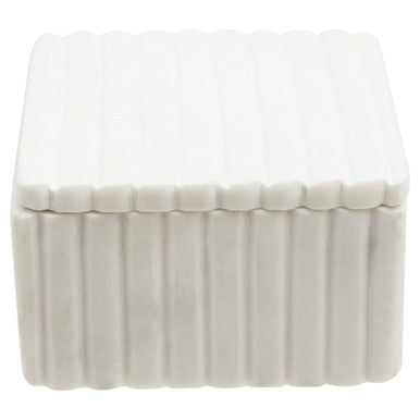 Rectangular ottoman with a textured surface on a white background