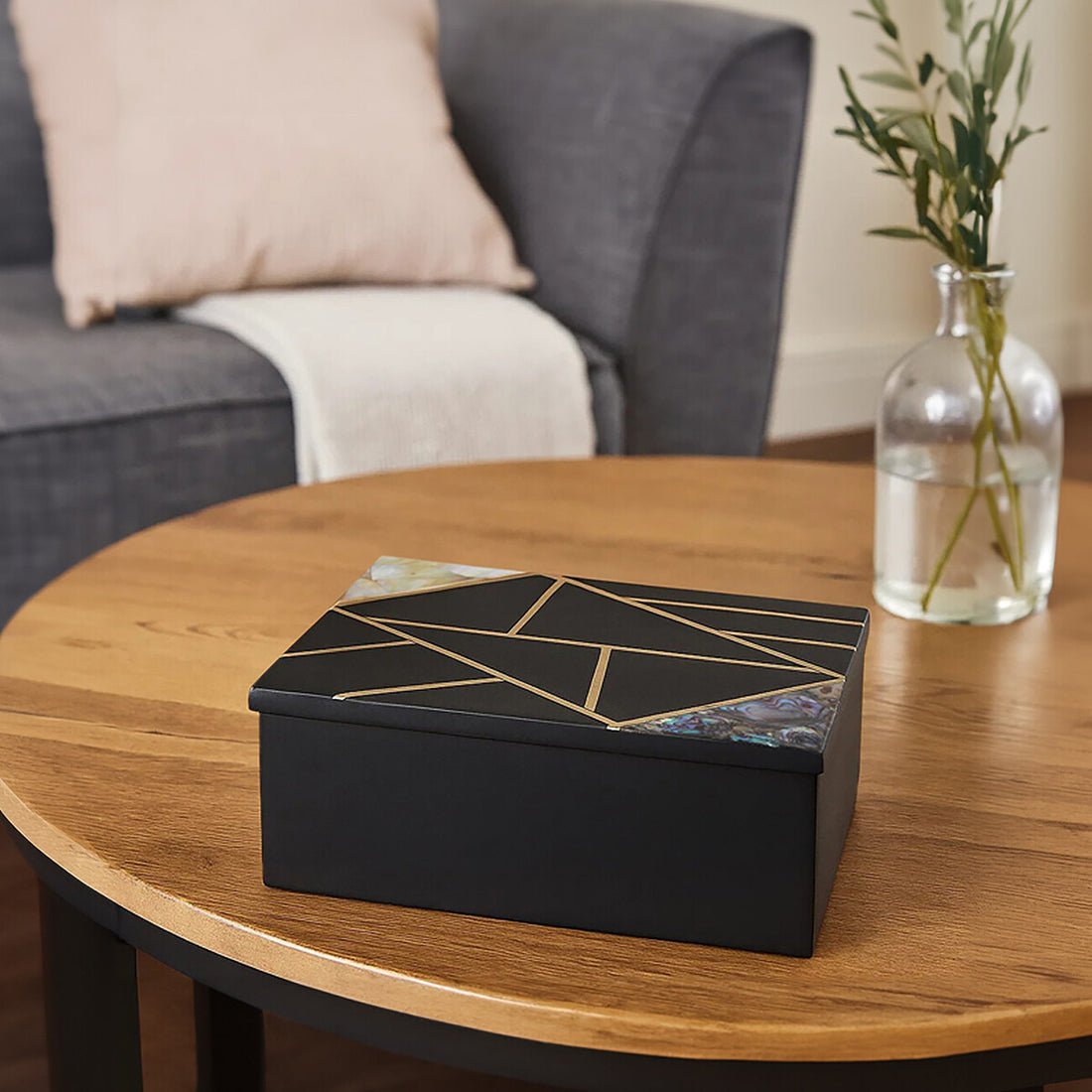 Oriana Large Black Slate Trinket Box