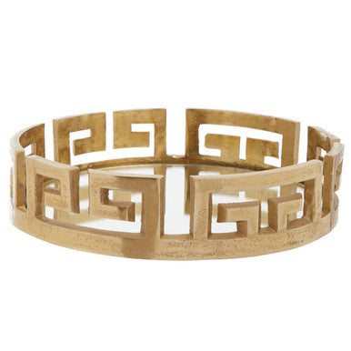 Delphi Round Gold Finish Tray