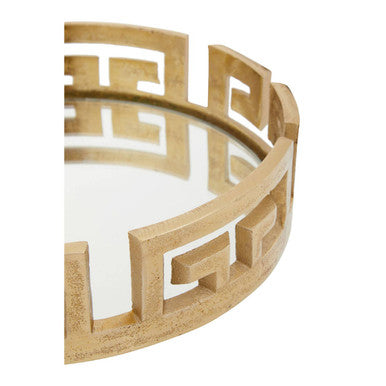 Delphi Round Gold Finish Tray