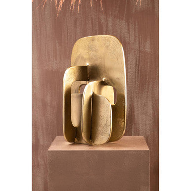 Prato Gold Finish Abstract Sculpture