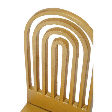 Rubi Set Of Two Gold Finish Arched Bookends