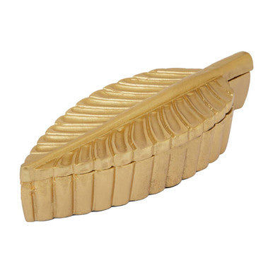 Prato Gold Finish Plume Box