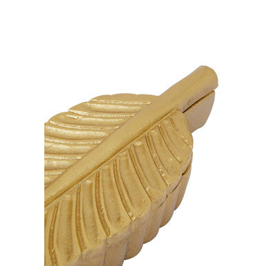 Prato Gold Finish Plume Box