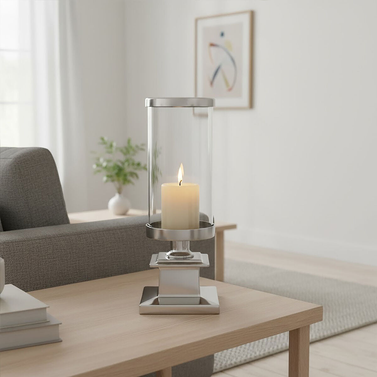 Ryley Silver Candle Holder - Image 2