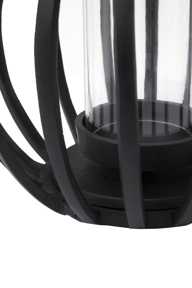 Aura Small Matte Black Finish Lantern