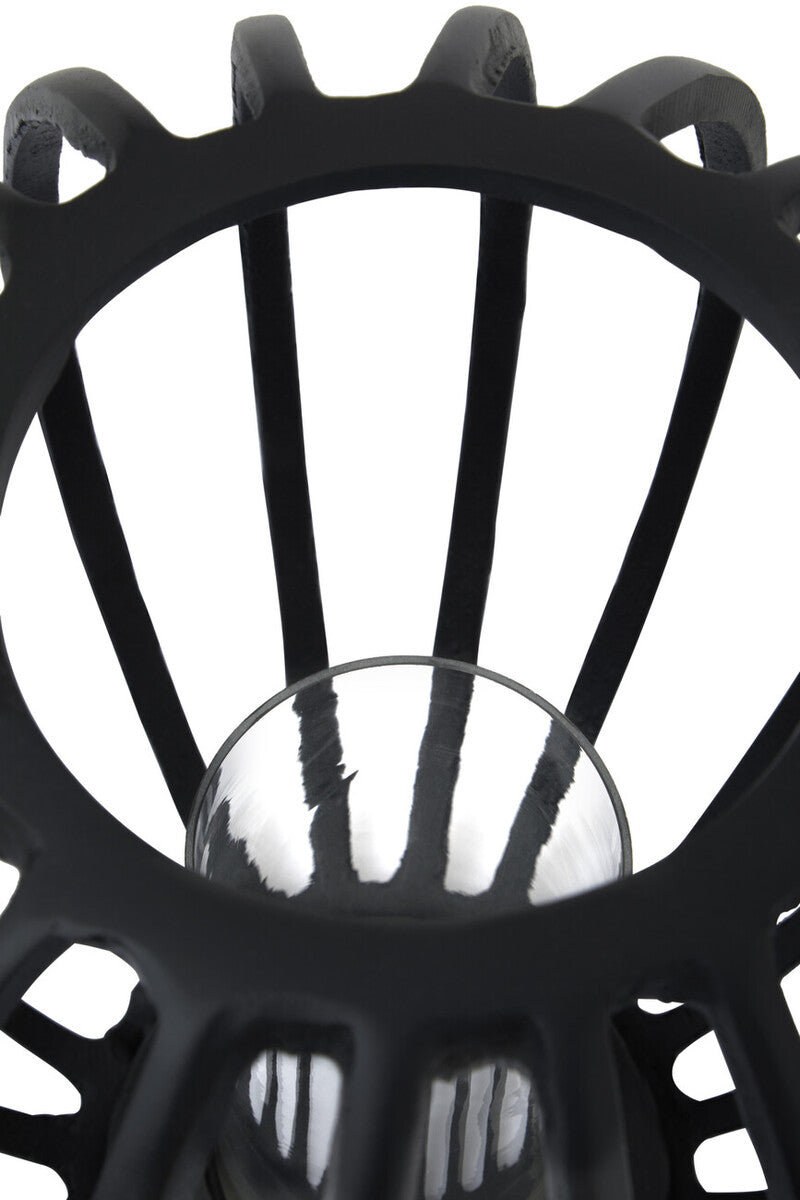 Aura Large Matte Black Finish Lantern