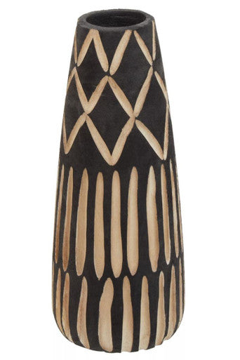 Arlo Small Engraved Wooden Vase - Image 4