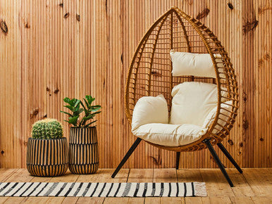 Arlo Large Engraved Natural And Black Wooden Planter - Image 4
