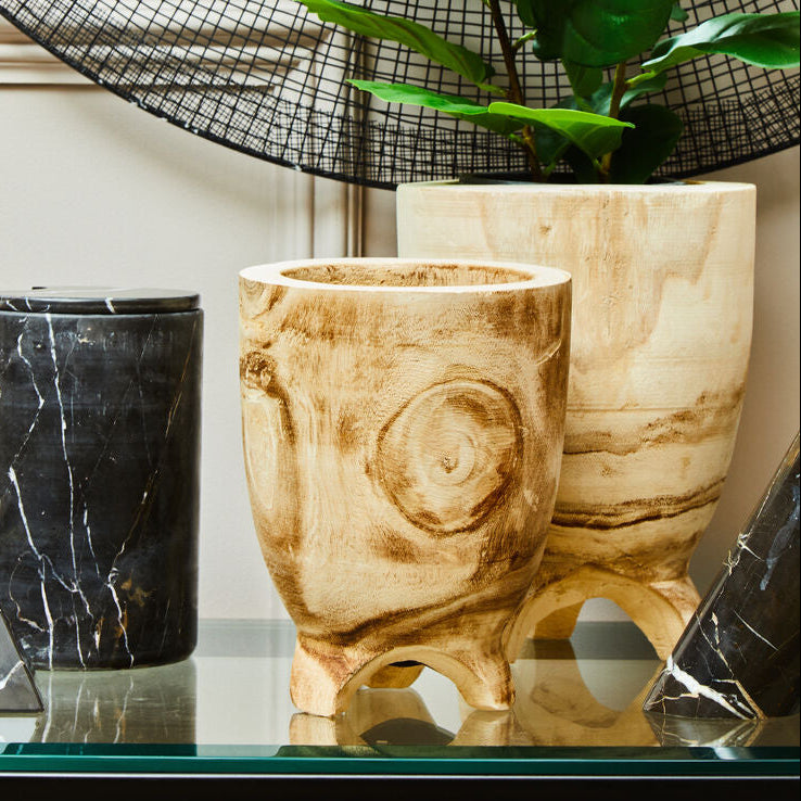 Arlo Large Natural Wooden Planter - Image 2