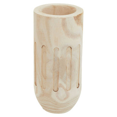 Arlo Natural Engraved Wooden Vase - Image 4