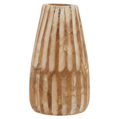 Arlo Large Wooden Engraved Vase - Image 2