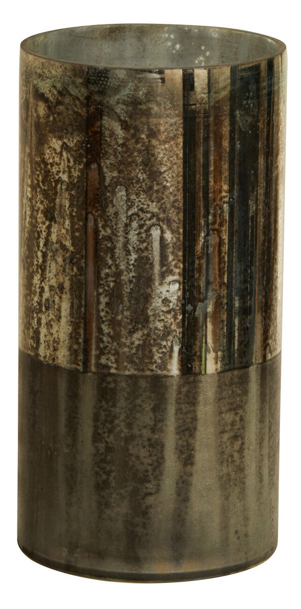 Gaia Antique Effect Black Glass Large Vase