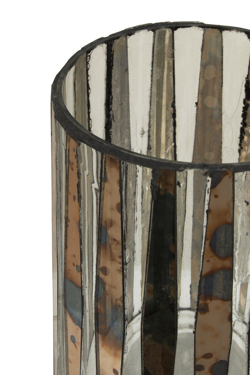 Gaia Smoked Anitque Finish Small Candle Holder