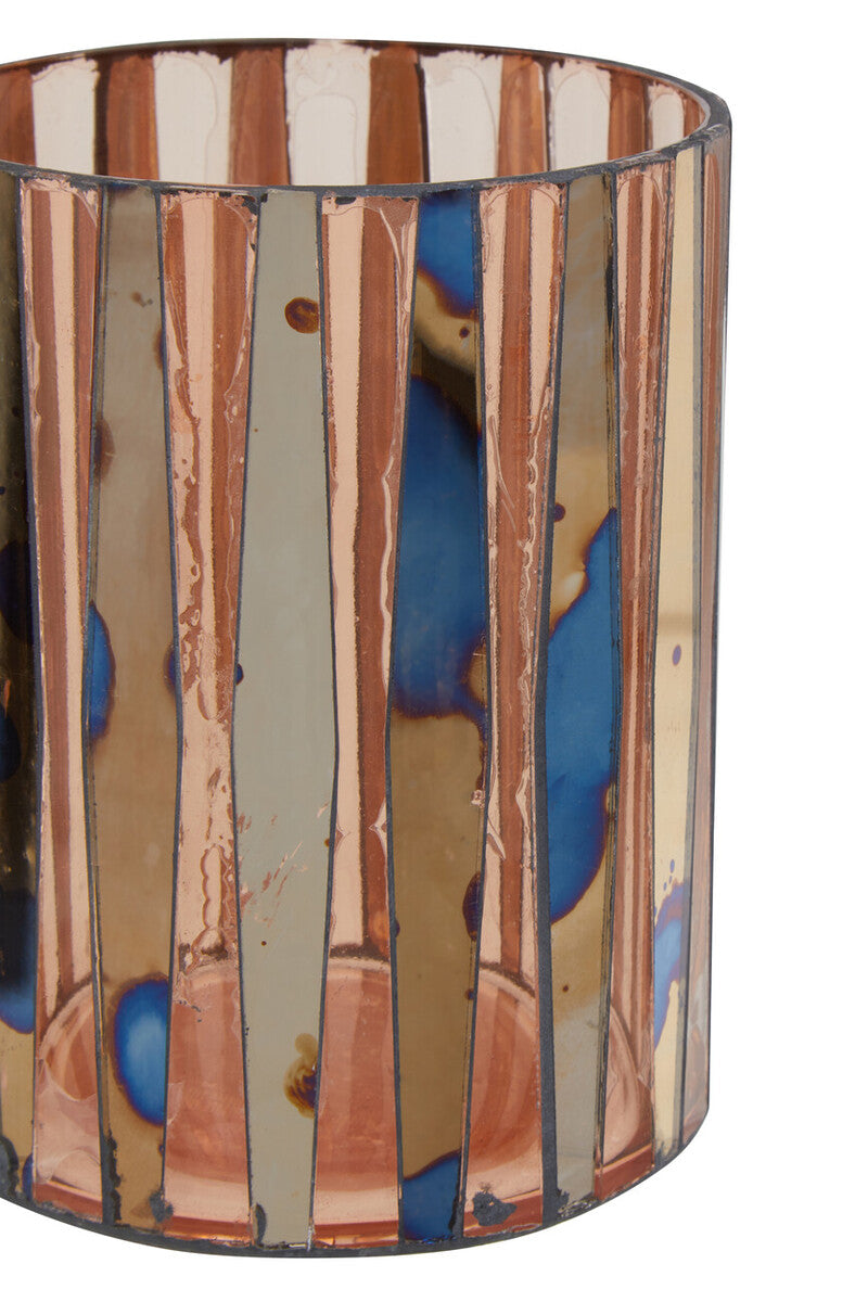Gaia Pink Mosaic Small Candle Holder