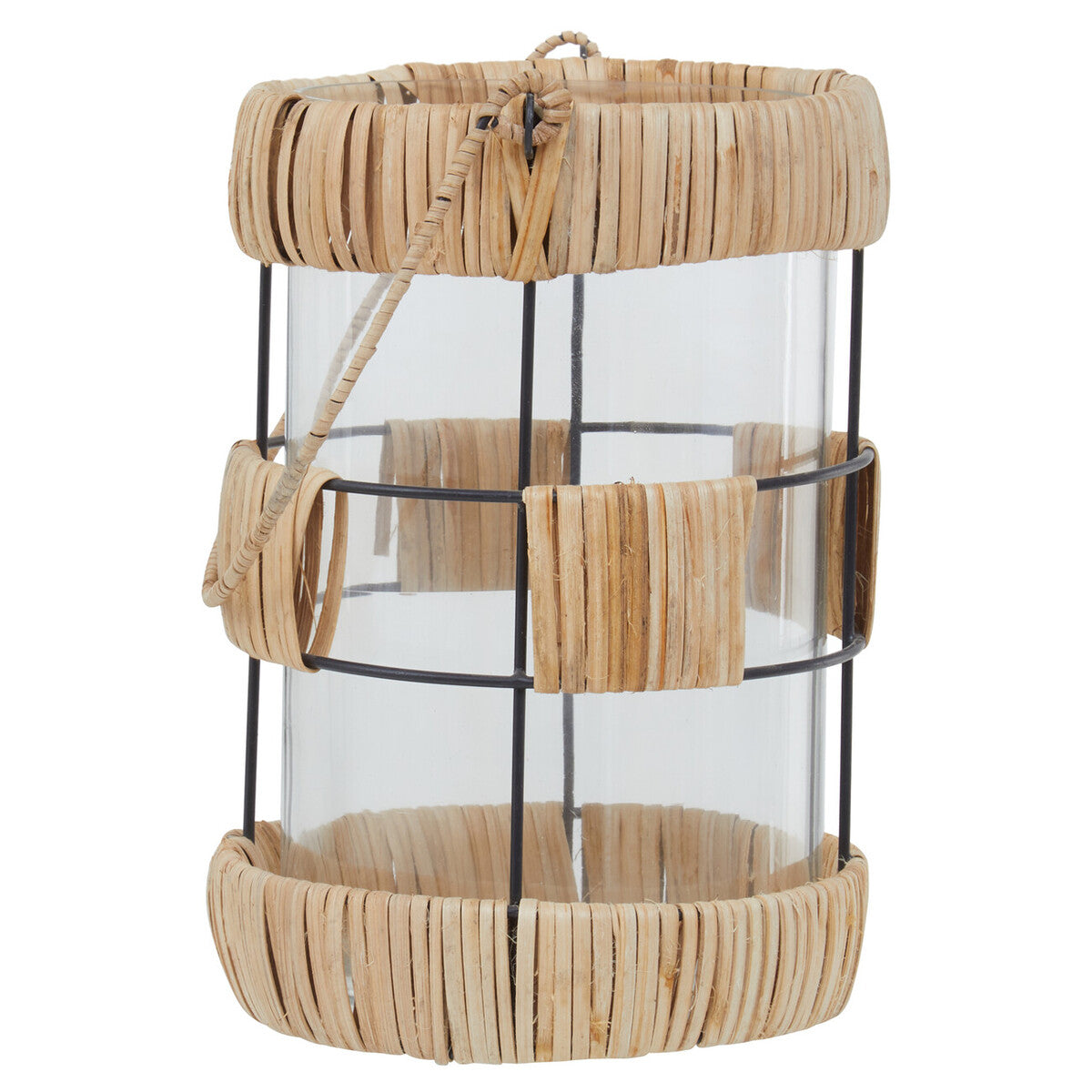 Kuta Natural And Black Large Lantern