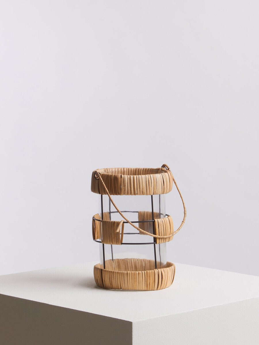 Kuta Natural And Black Large Lantern