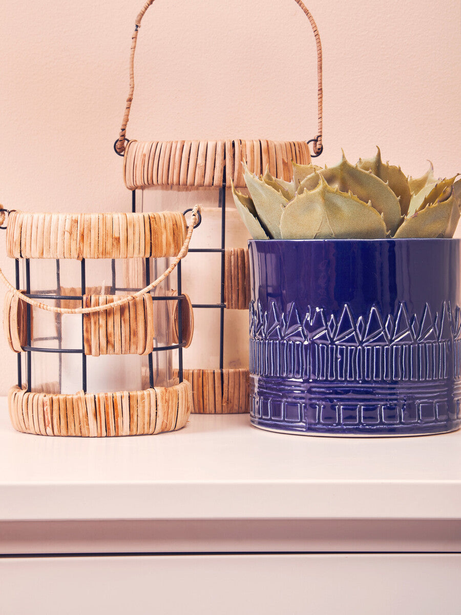 Kuta Natural And Black Small Lantern