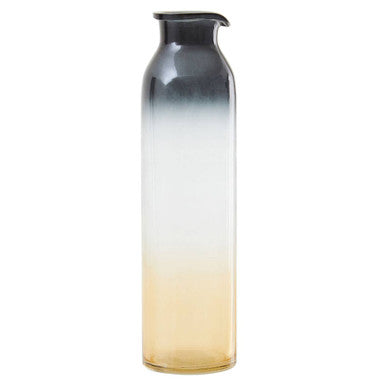 Gradient bottle with black top and yellow bottom on a white background