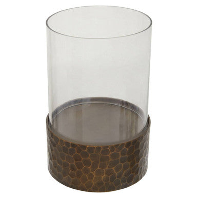 Akola Small Antique Gold Candle Holder