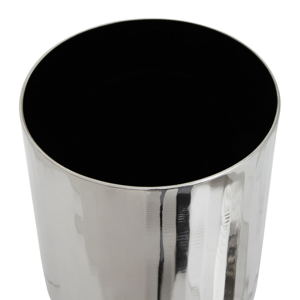 Amreli Large Vertical Textured Silver Metal Trinket Box