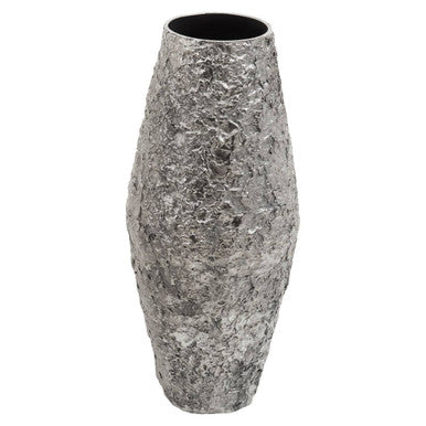 Decorative vase with a textured surface on a white background