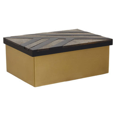 Aris Small Black and Gold Storage Box