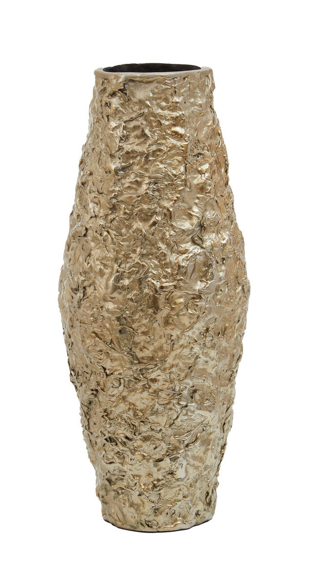 Akola Gold Textured Small Metal Vase - Image 2
