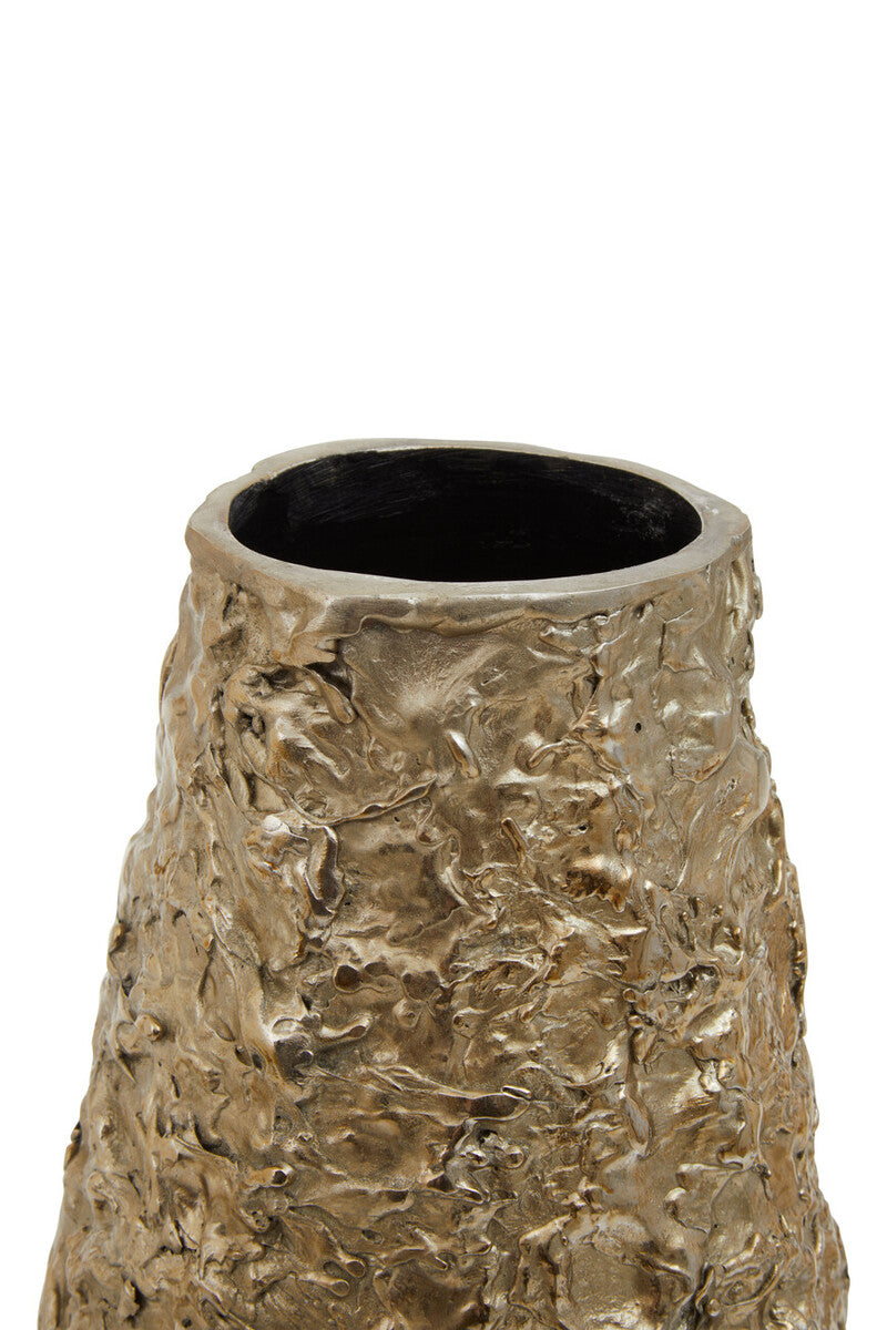 Akola Gold Textured Small Metal Vase - Image 6