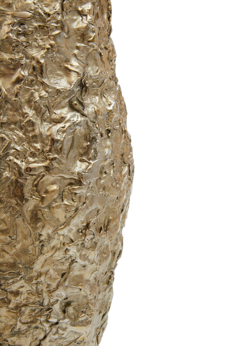 Akola Gold Textured Small Metal Vase - Image 7