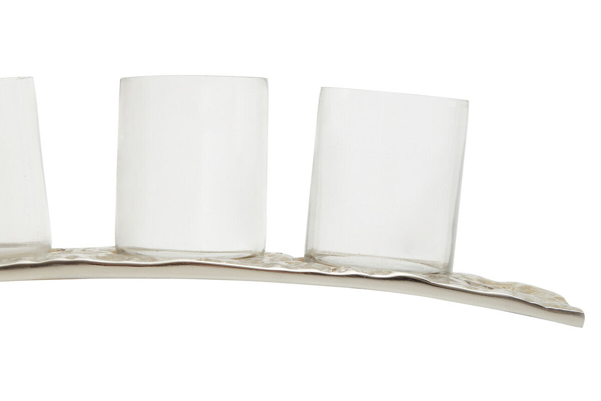 Akola Antique Gold and Glass Tealight Holder - Image 6