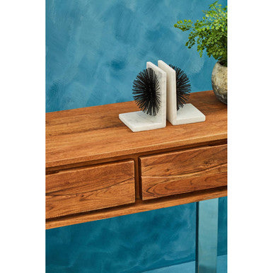 Mirano Set Of Two Black Finish Starburst Bookends - Image 4