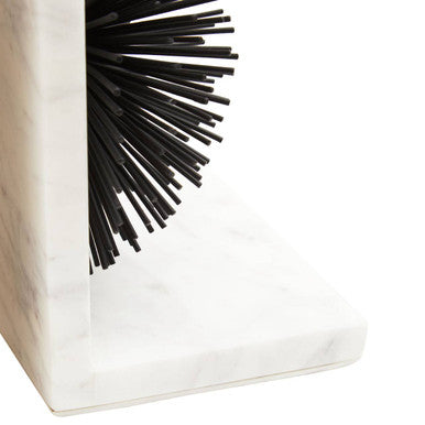Mirano Set Of Two Black Finish Starburst Bookends