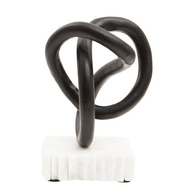 Mirano Matt Black Knot Sculpture