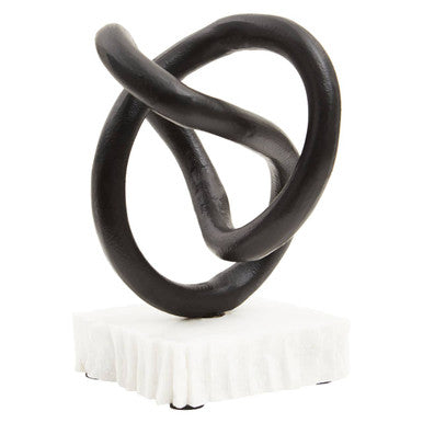 Mirano Matt Black Knot Sculpture