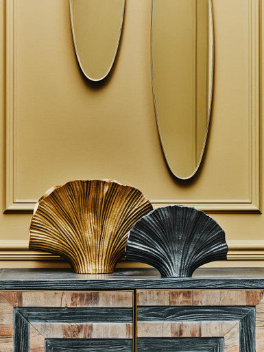 Danna Large Gold Finish Ginko Vase