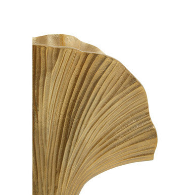 Danna Large Gold Finish Ginkgo Vase