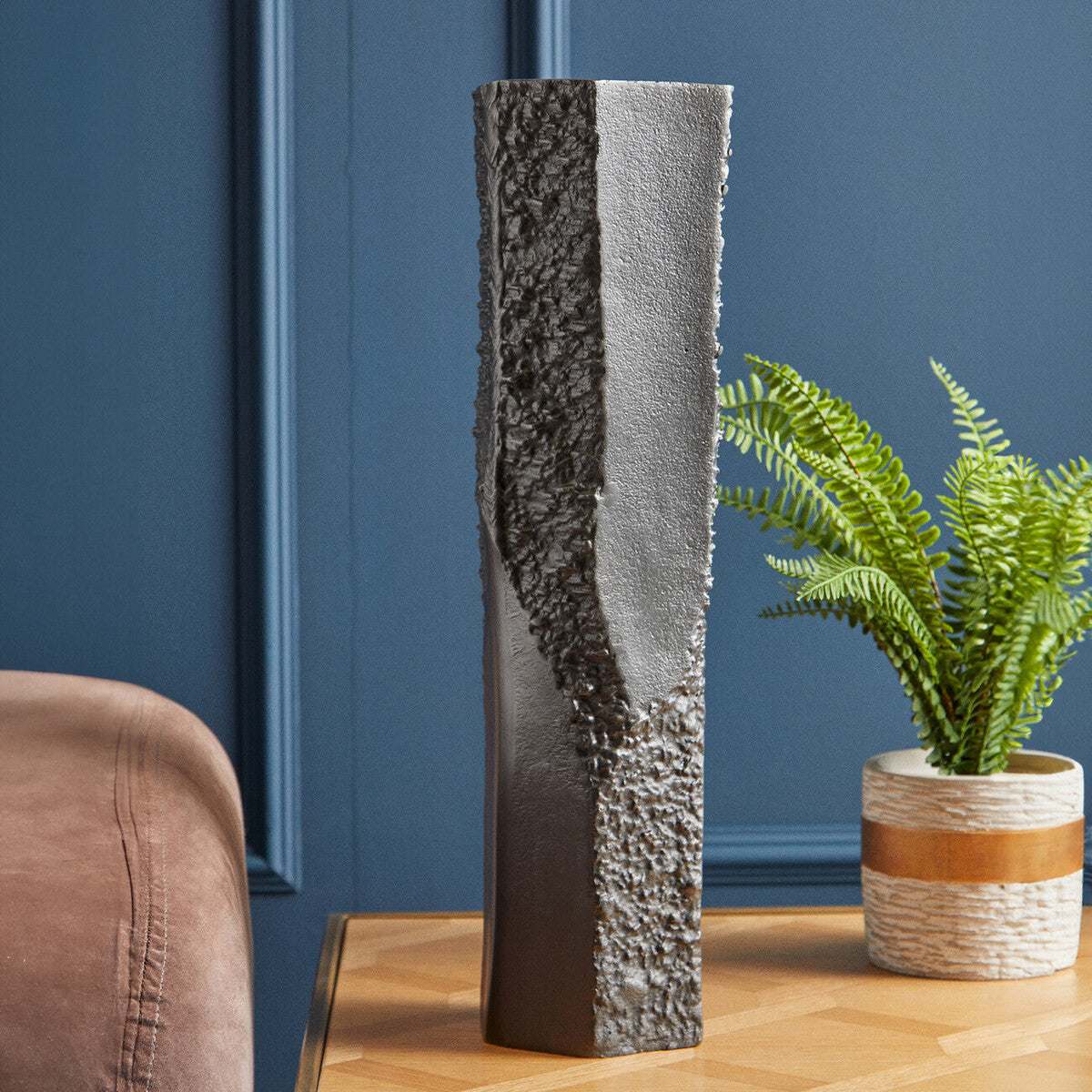 Dante Large Grey Textured Vase